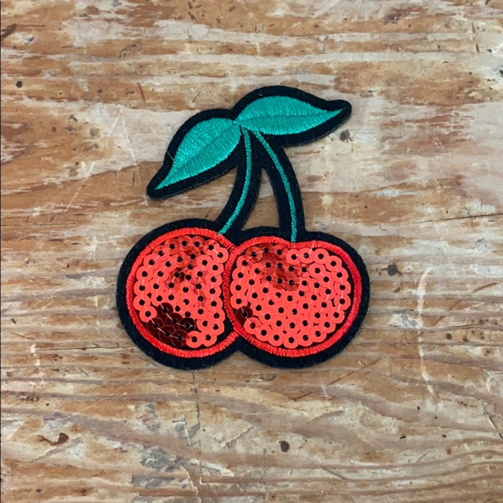 Sequence cherry iron on patch